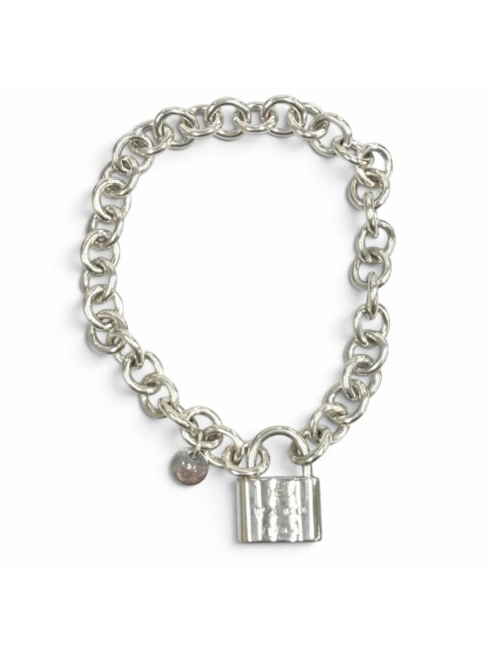 Tiffany & Co Lock Bracelet Logo Inner Circumference 17 Silver